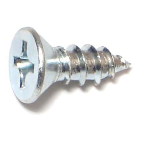 Midwest Fastener Sheet Metal Screw, #14 x 3/4 in, Zinc Plated Steel Flat Head Phillips Drive, 100 PK 03038